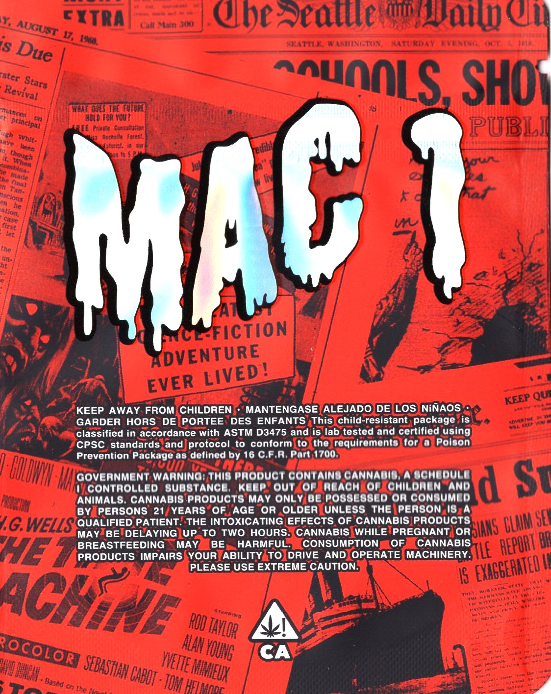 1/8 OZ -  MYLAR BAGS (50 CT) - "MAC 1"